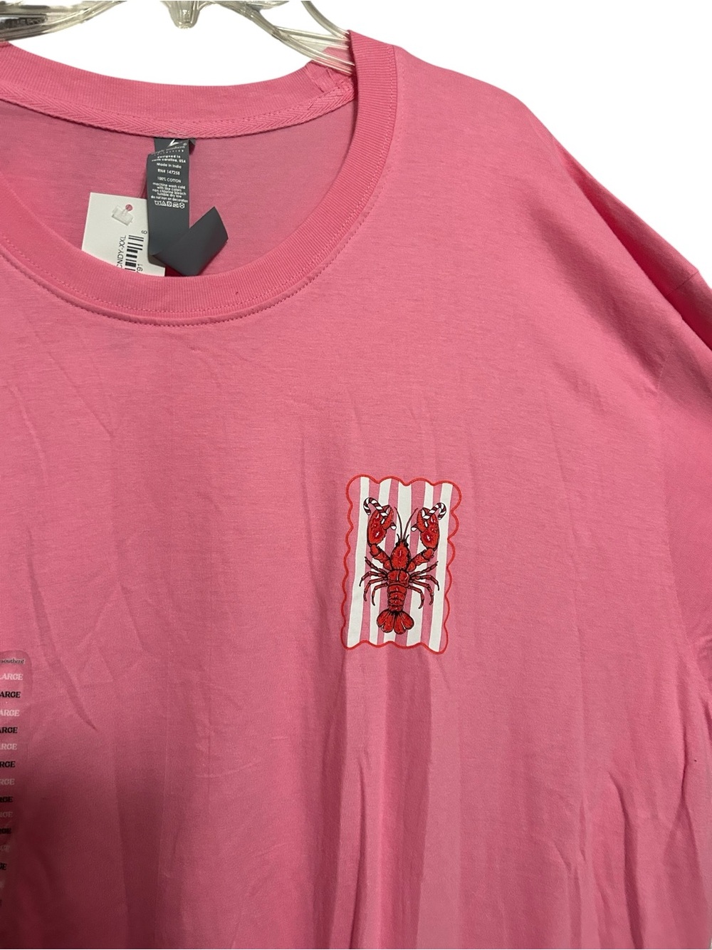 Simply Southern Pink Lobster Holiday Print Tshirt - Picture 6 of 6